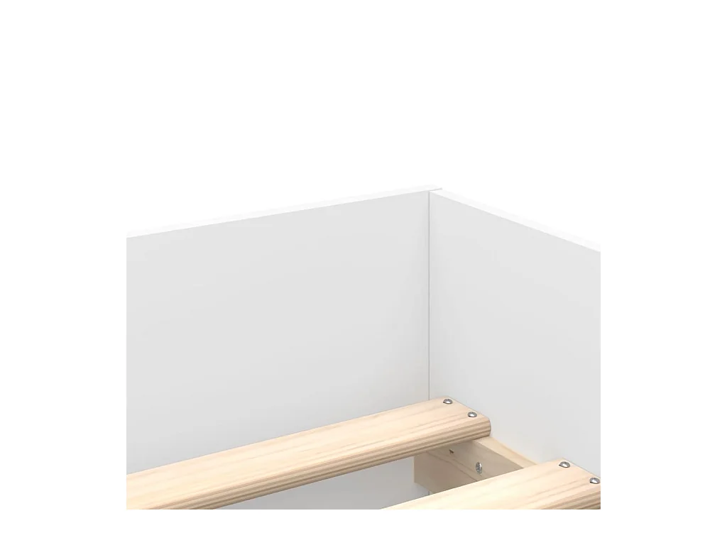 Cadre de lit avec tiroirs sans matelas blanc 90x200 cm