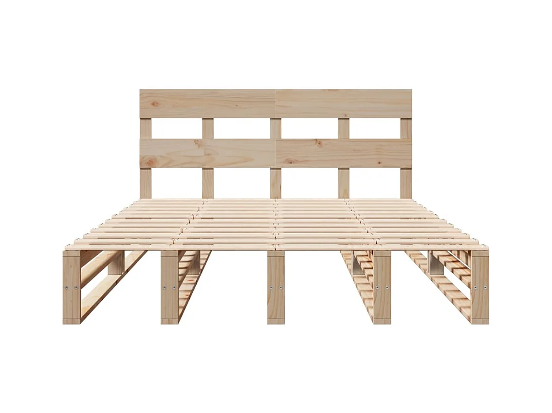 Cadre de lit sans matelas 140x200 cm bois massif de pin