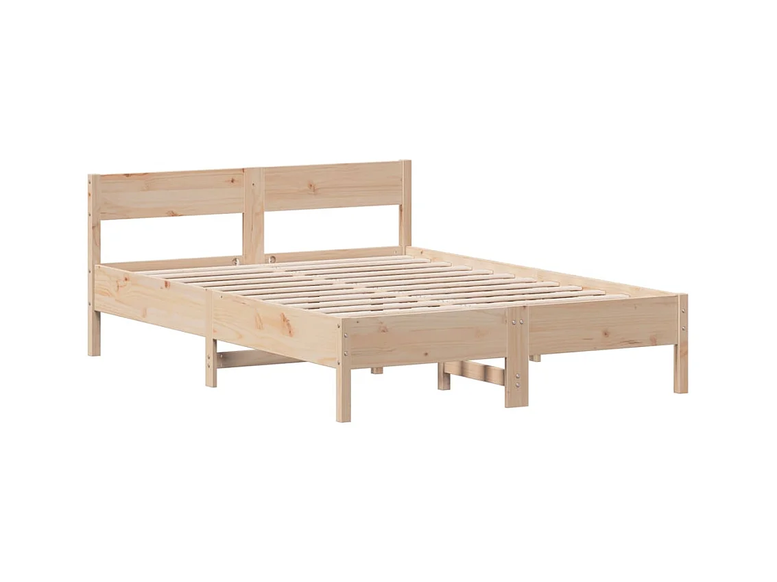 Cadre de lit sans matelas 120x200 cm bois de pin massif