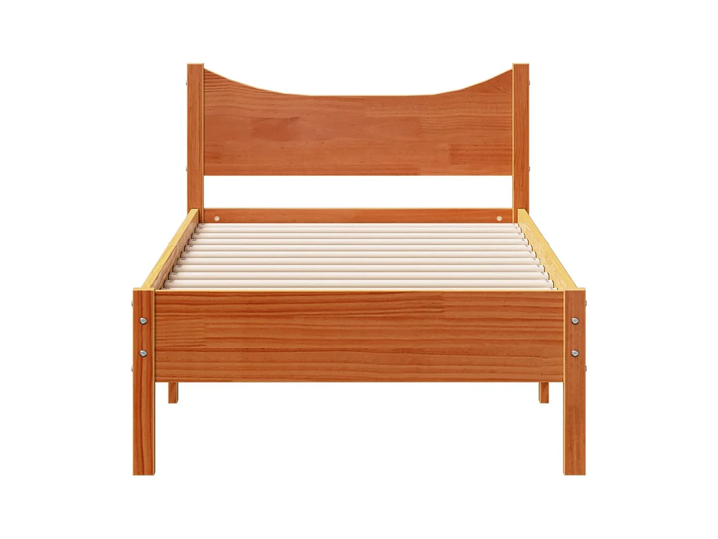 Cadre de lit sans matelas cire marron 90x200 cm bois pin massif