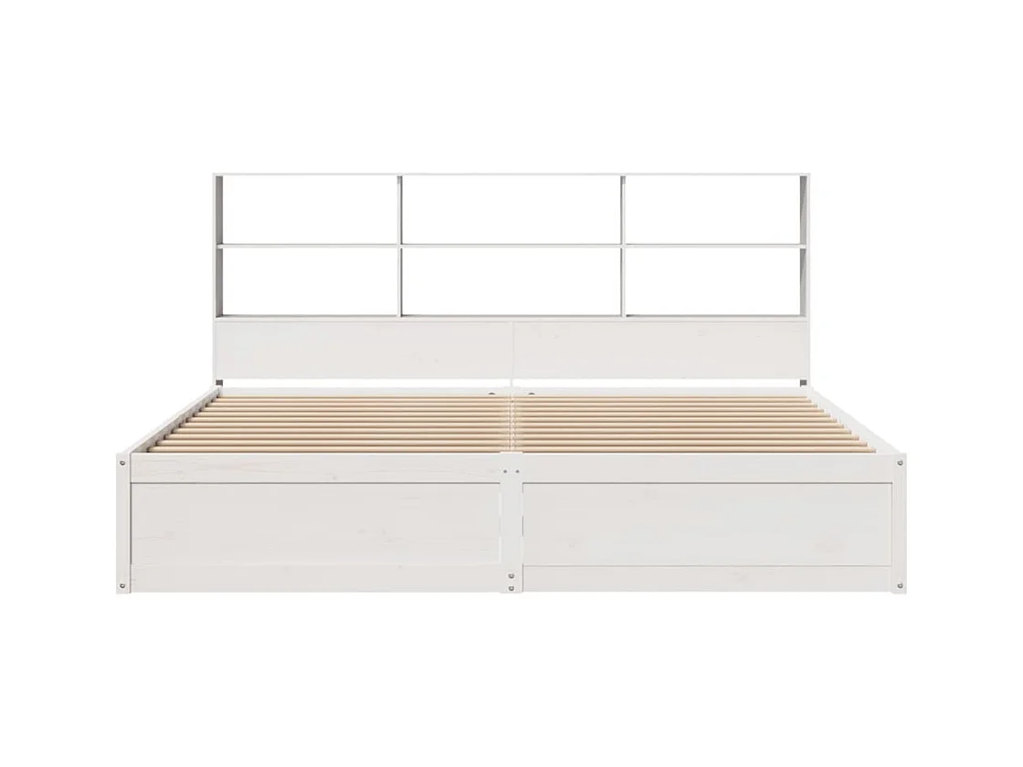 Giroletto senza Materasso Bianco 180x200 cm Legno Massello Pino