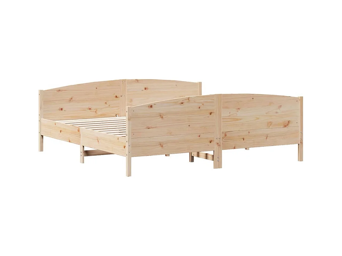 Cadre de lit sans matelas 180x200 cm bois massif de pin
