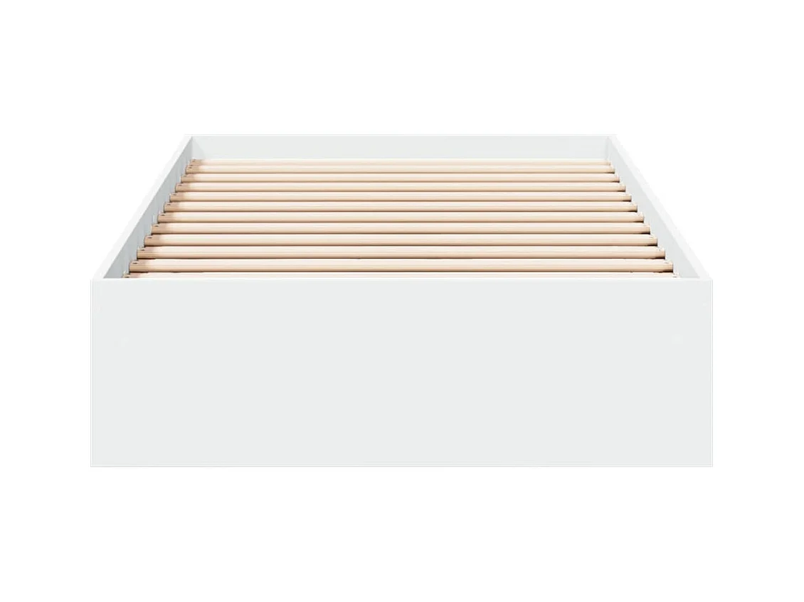 Cadre de lit avec tiroirs sans matelas blanc 90x200 cm