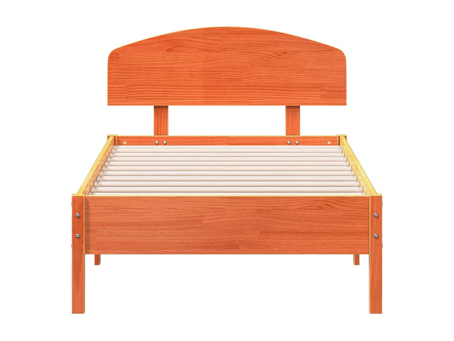 Cadre de lit sans matelas cire marron 75x190 cm bois pin massif
