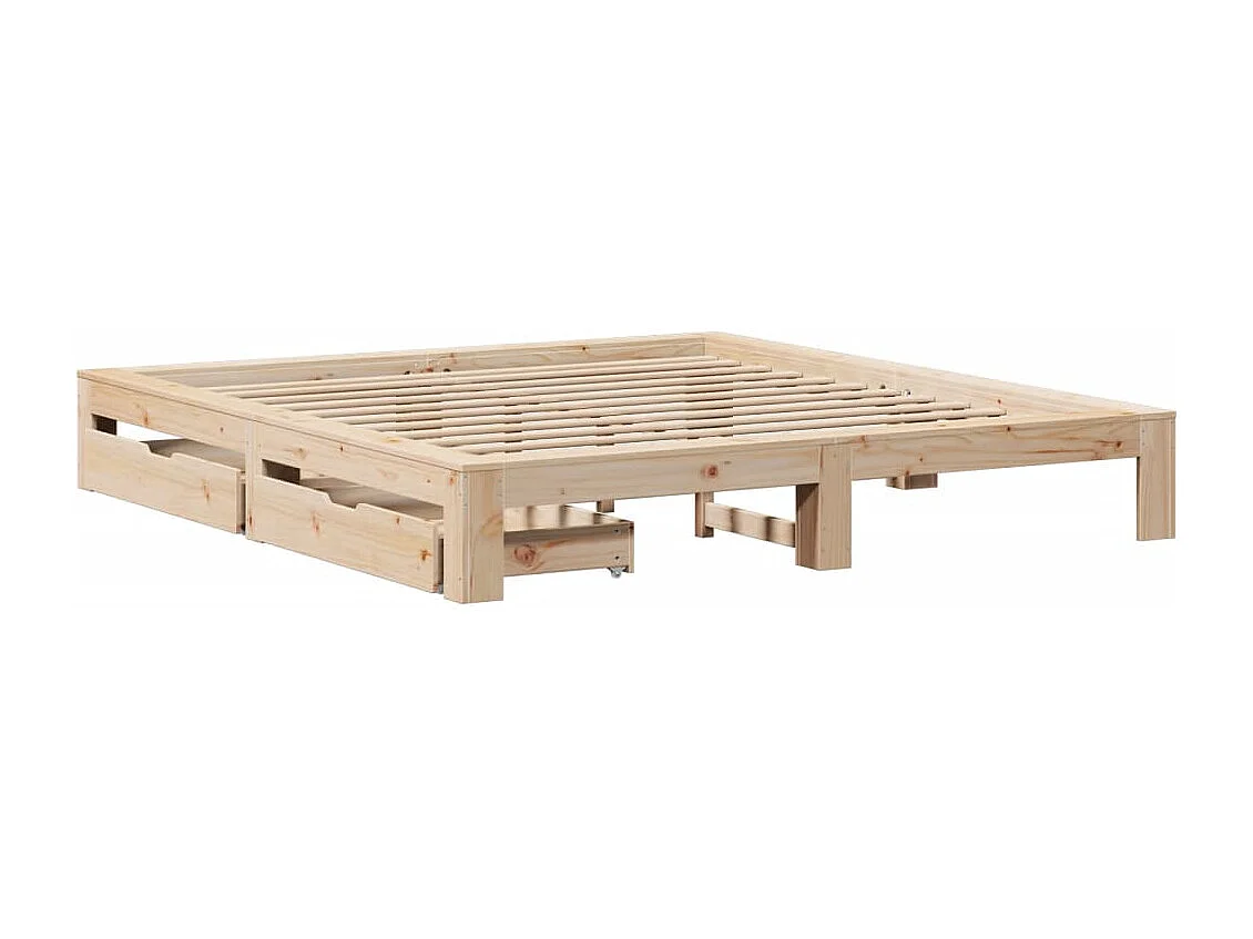 Cadre de lit sans matelas 180x200 cm bois massif de pin