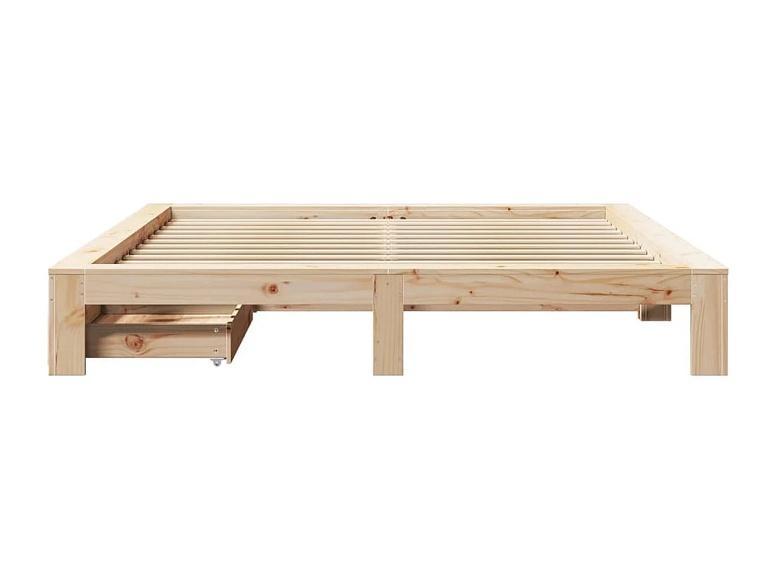 Cadre de lit sans matelas 180x200 cm bois massif de pin