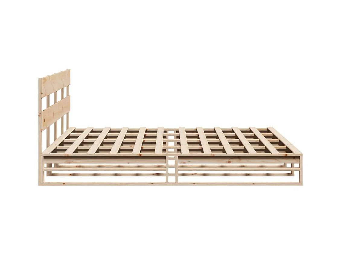 Bedframe zonder matras massief grenenhout 200x200 cm