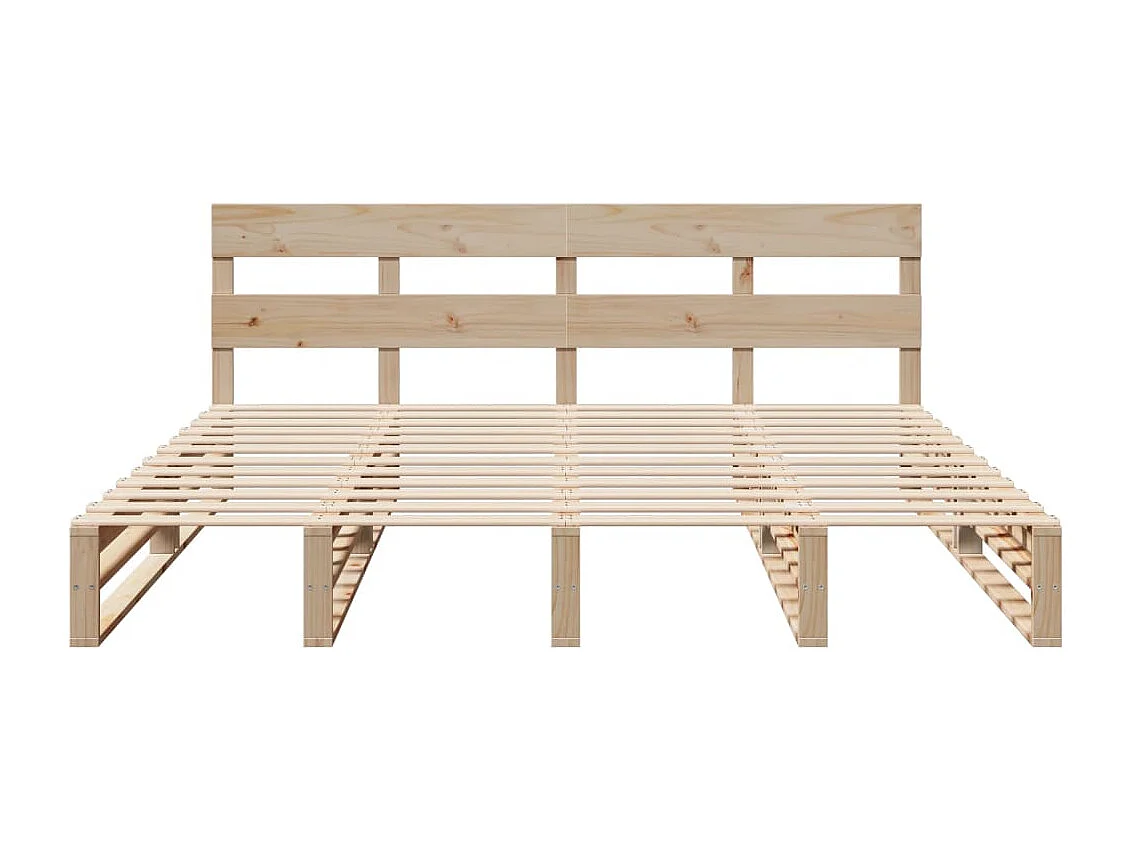 Cadre de lit sans matelas 200x200 cm bois massif de pin