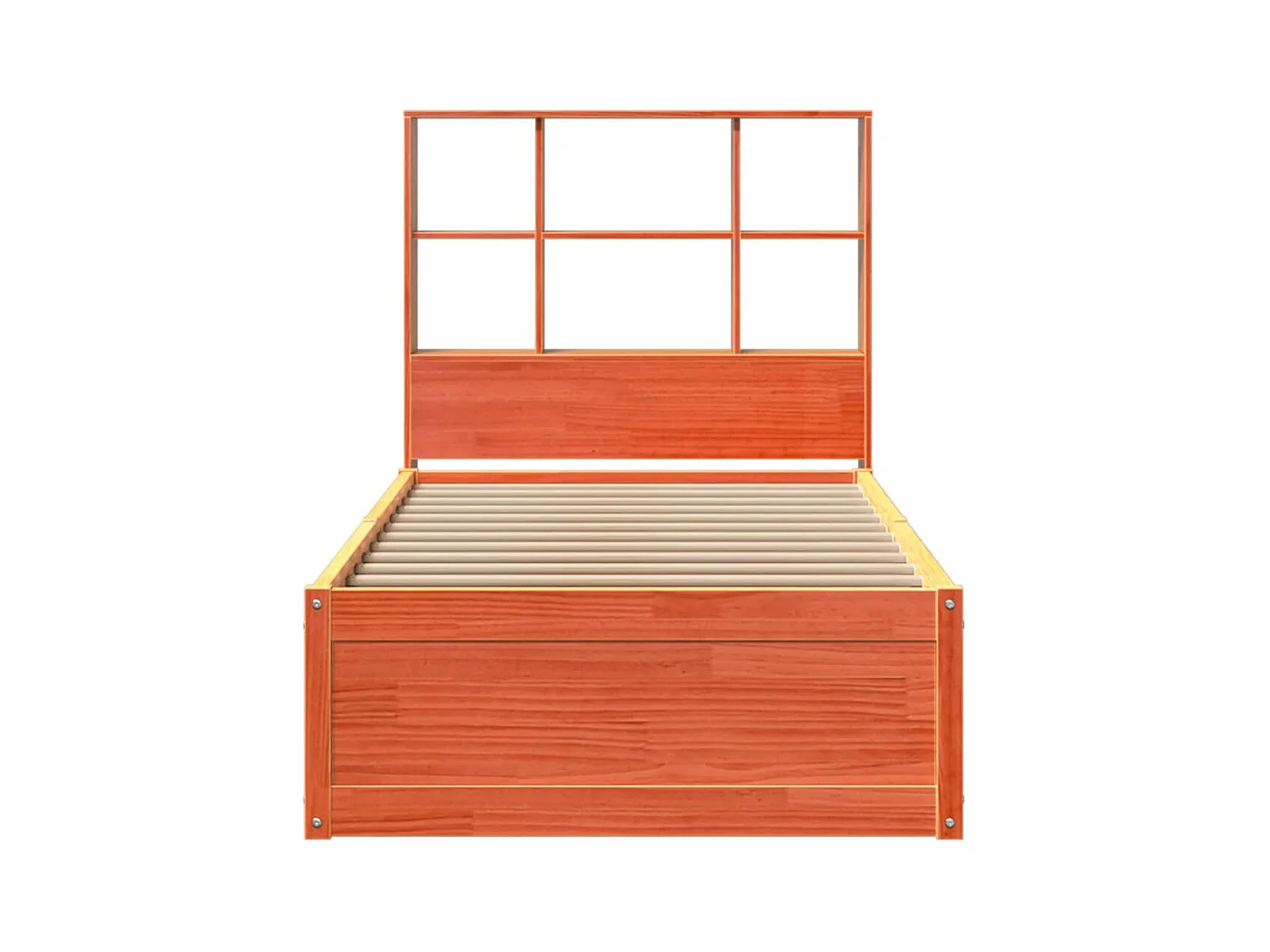 Letto senza Materasso Marrone Cera 75x190 cm in Legno di Pino