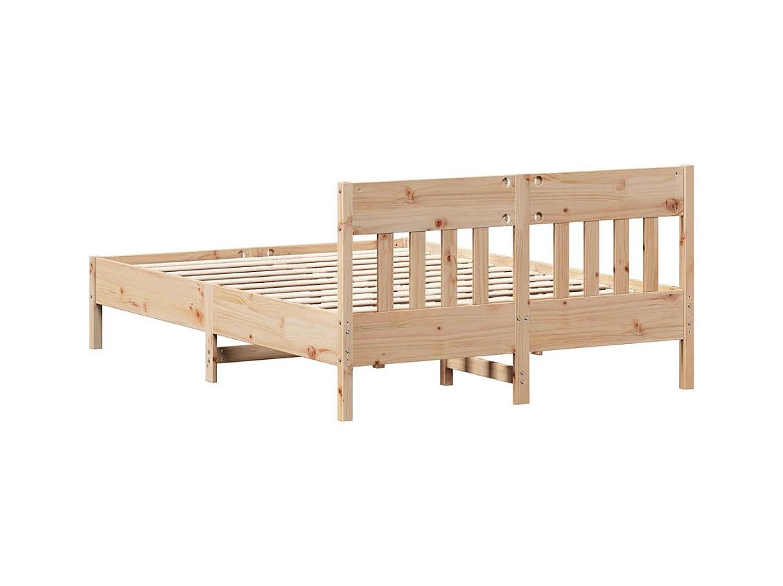 Cadre de lit sans matelas 120x200 cm bois de pin massif
