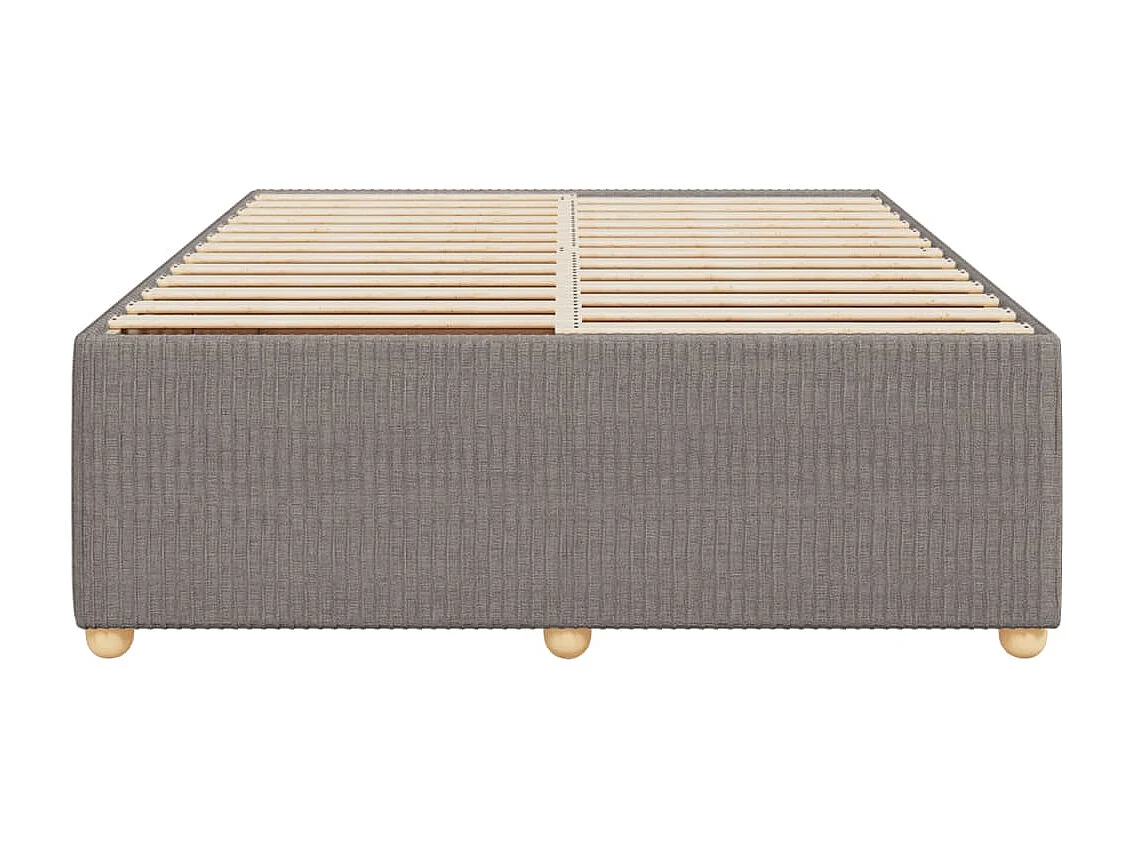 Cadre de lit sans matelas taupe 140x190 cm tissu