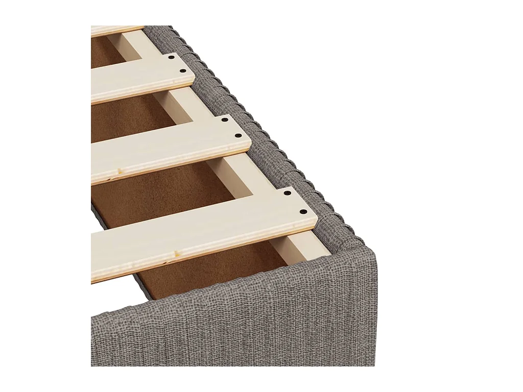 Cadre de lit sans matelas taupe 140x190 cm tissu