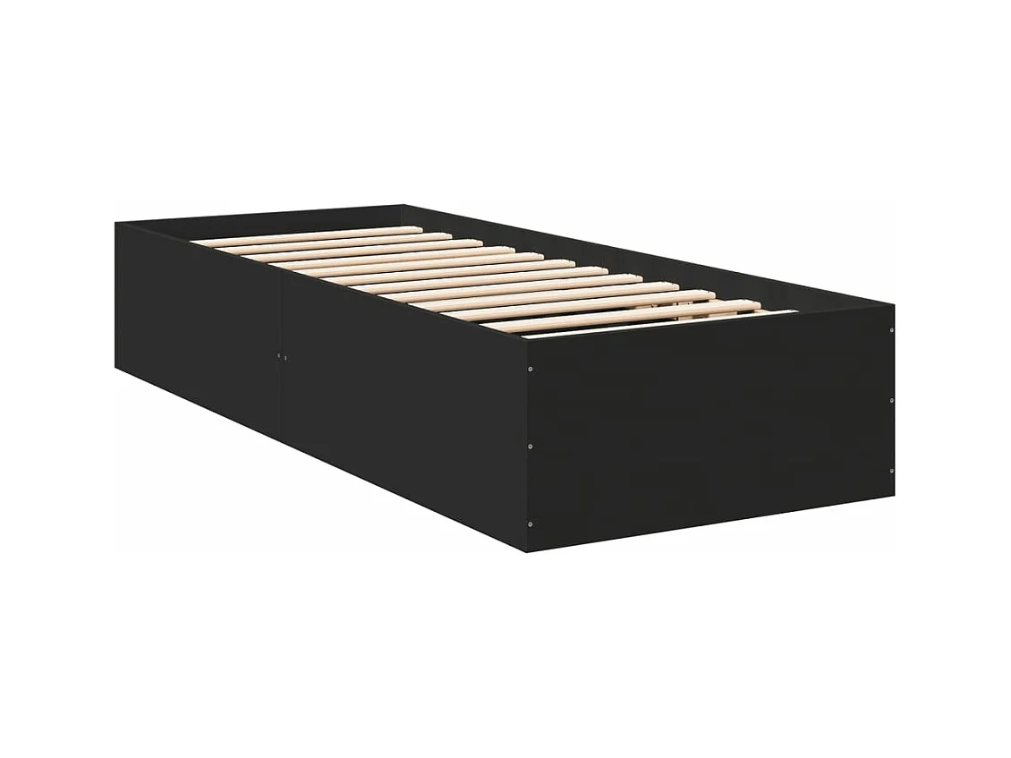 Bettgestell Schwarz 90x200 cm Holzwerkstoff