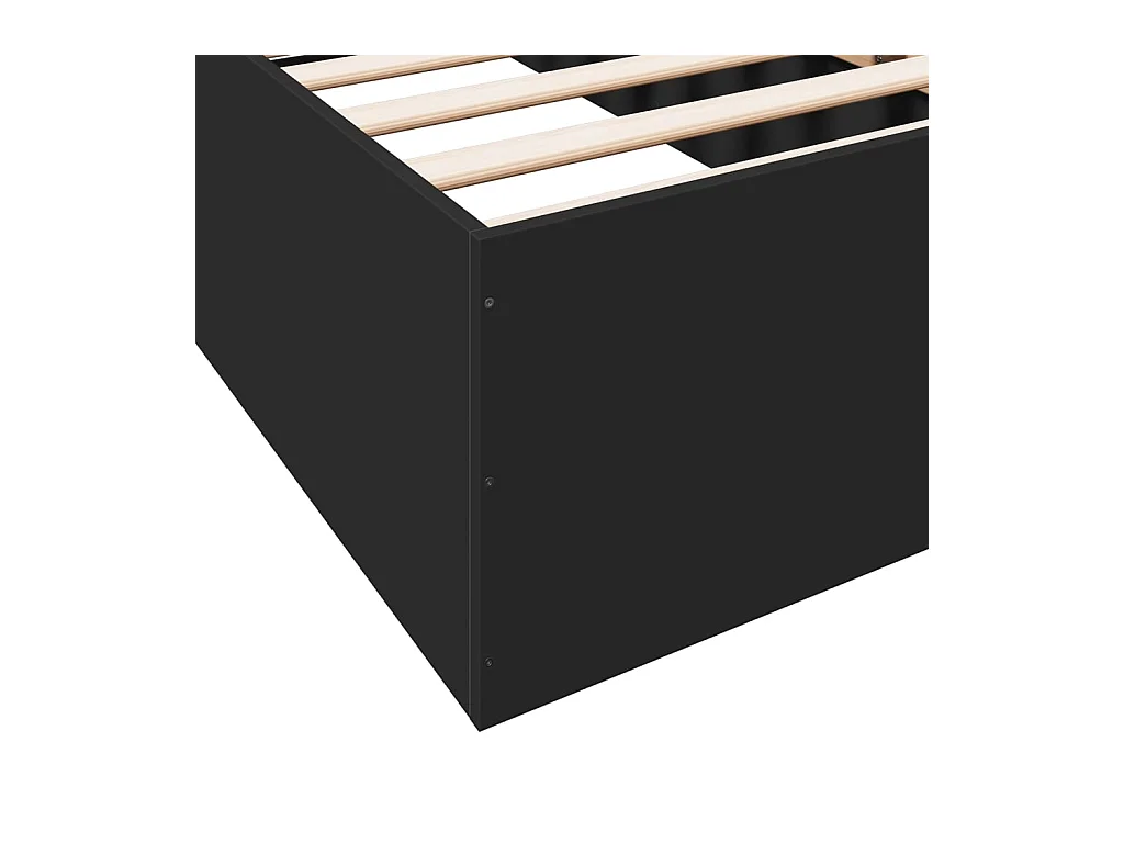 Bettgestell Schwarz 90x200 cm Holzwerkstoff