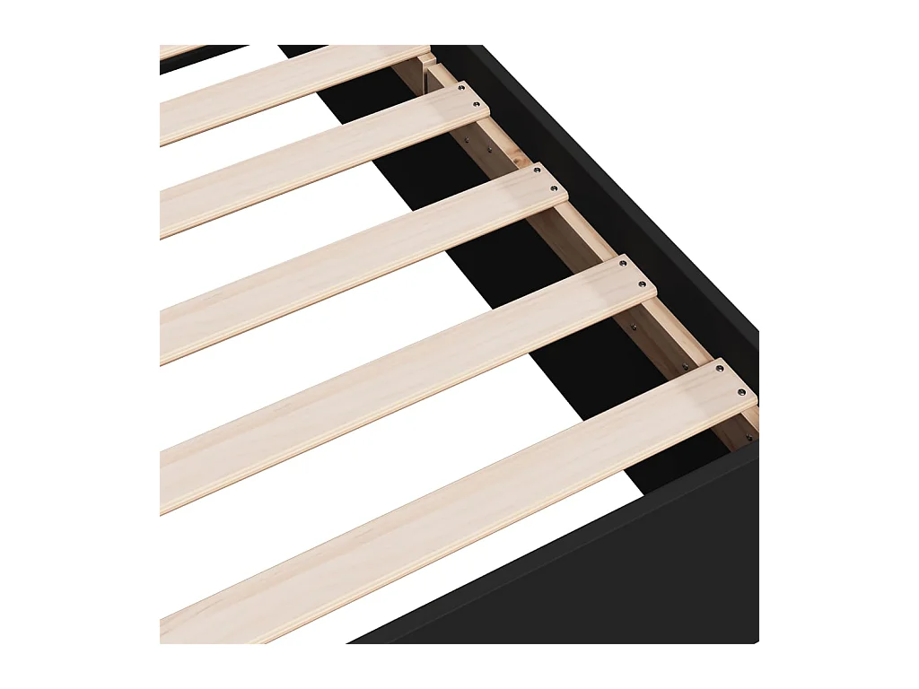 Bettgestell Schwarz 90x200 cm Holzwerkstoff