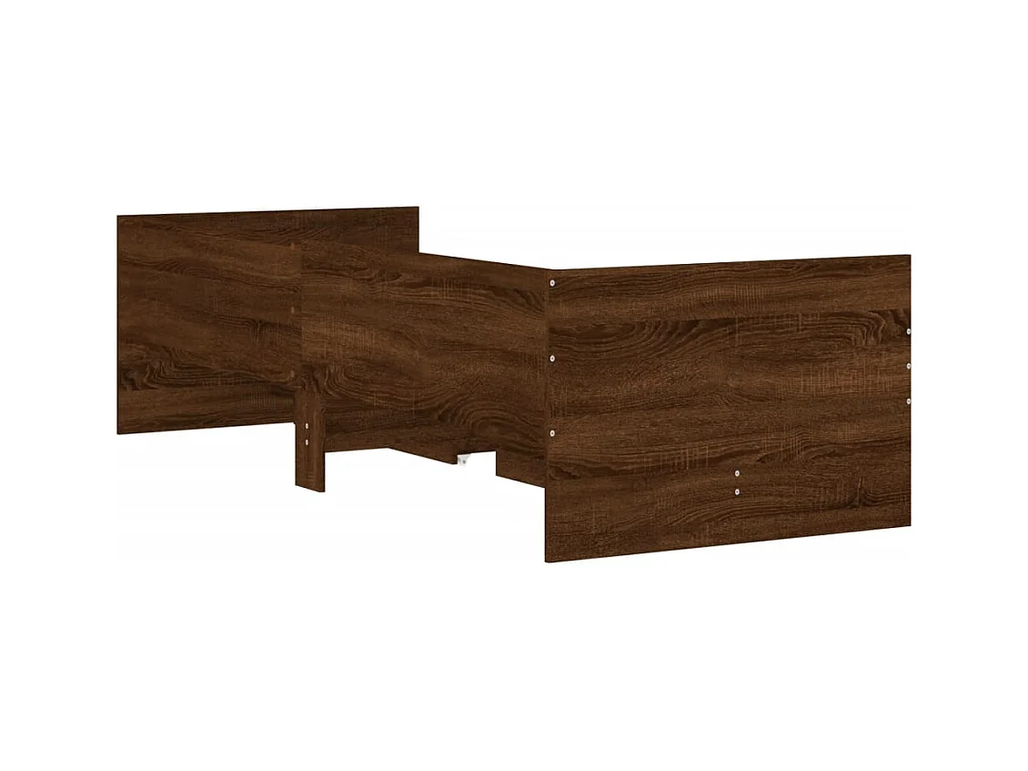 Bettgestell mit Schubladen Braun Eichen-Optik 90x190 cm