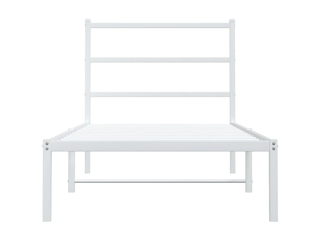 Estrutura de cama com cabeceira 90x200 cm metal branco