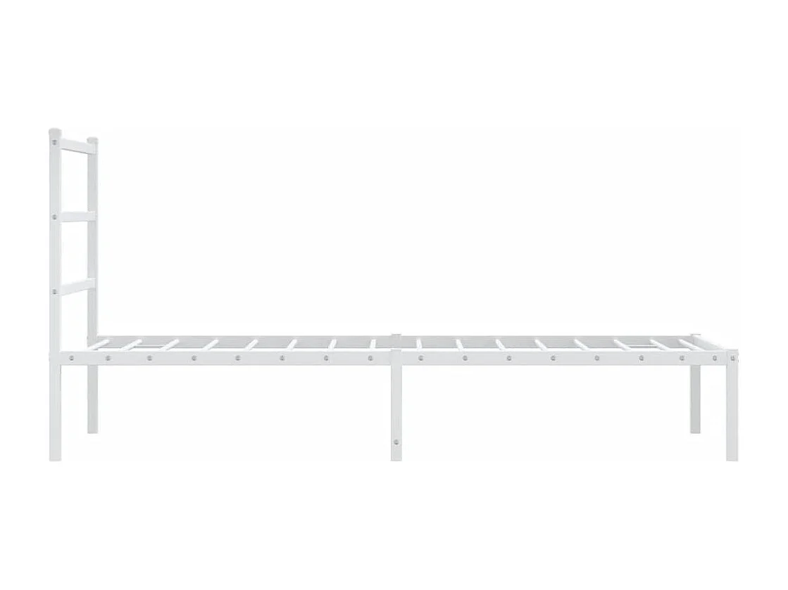 Estrutura de cama com cabeceira 90x200 cm metal branco