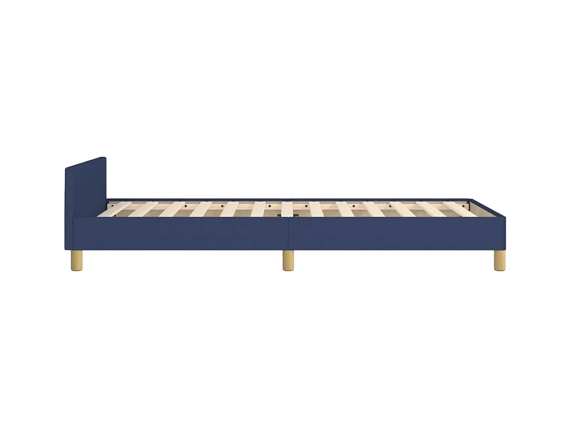 Cadre de lit sans matelas bleu 80x200 cm tissu