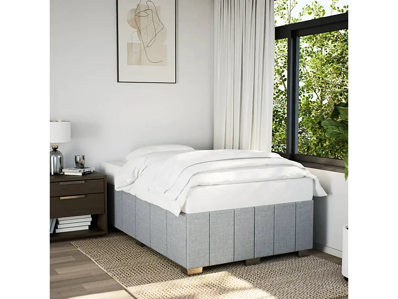 Bedframe stof lichtgrijs 120x190 cm