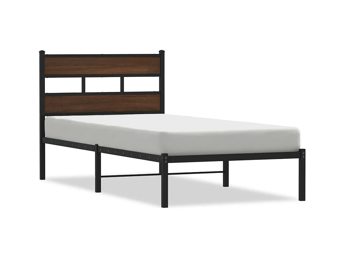 Cadre de lit sans matelas avec tête de lit 90x200 cm