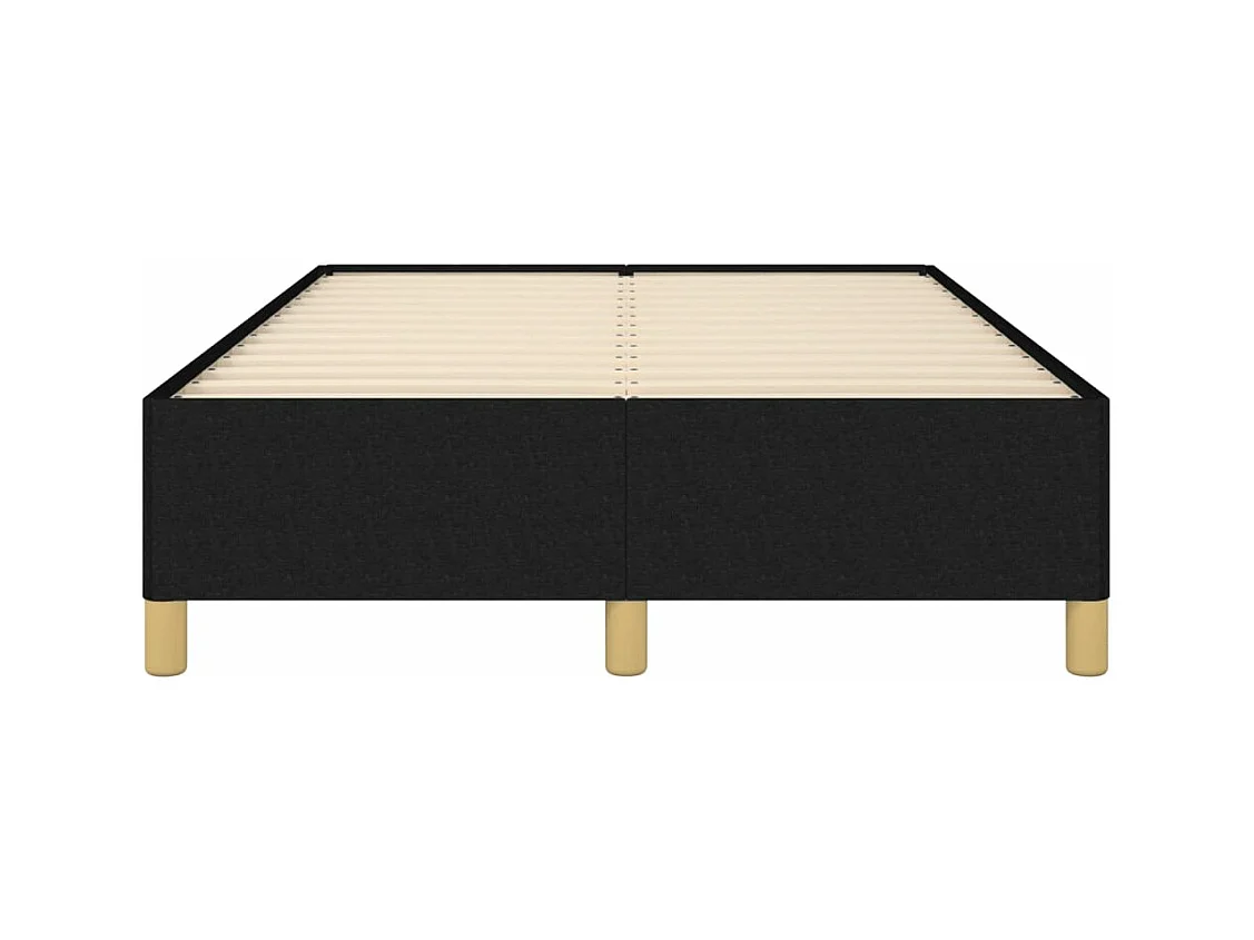 Cadre de lit sans matelas noir 120x190 cm tissu