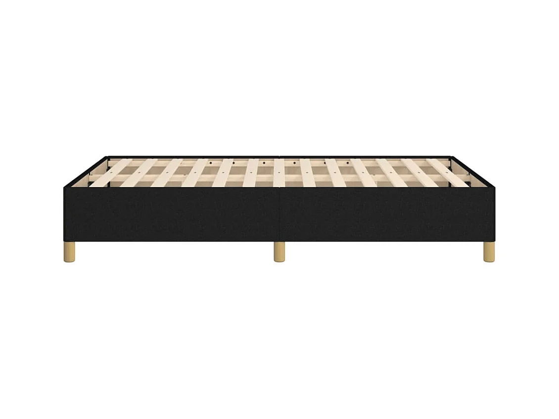 Cadre de lit sans matelas noir 120x190 cm tissu
