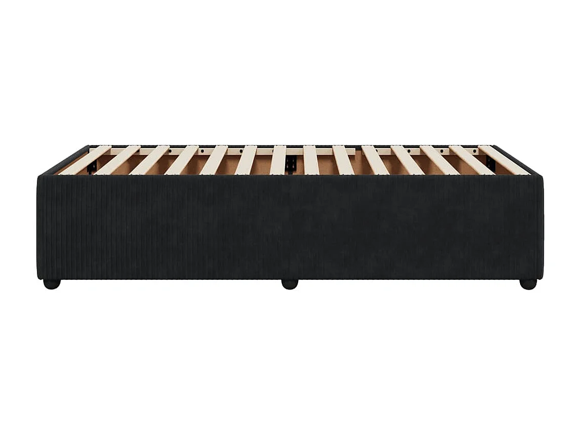 Cadre de lit sans matelas noir 100x200 cm velours