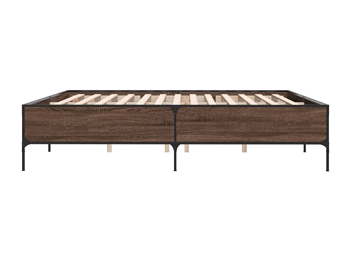 Cadre de lit sans matelas chêne marron 180x200 cm