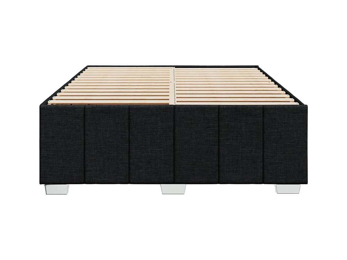 Cadre de lit sans matelas noir 140x190 cm tissu