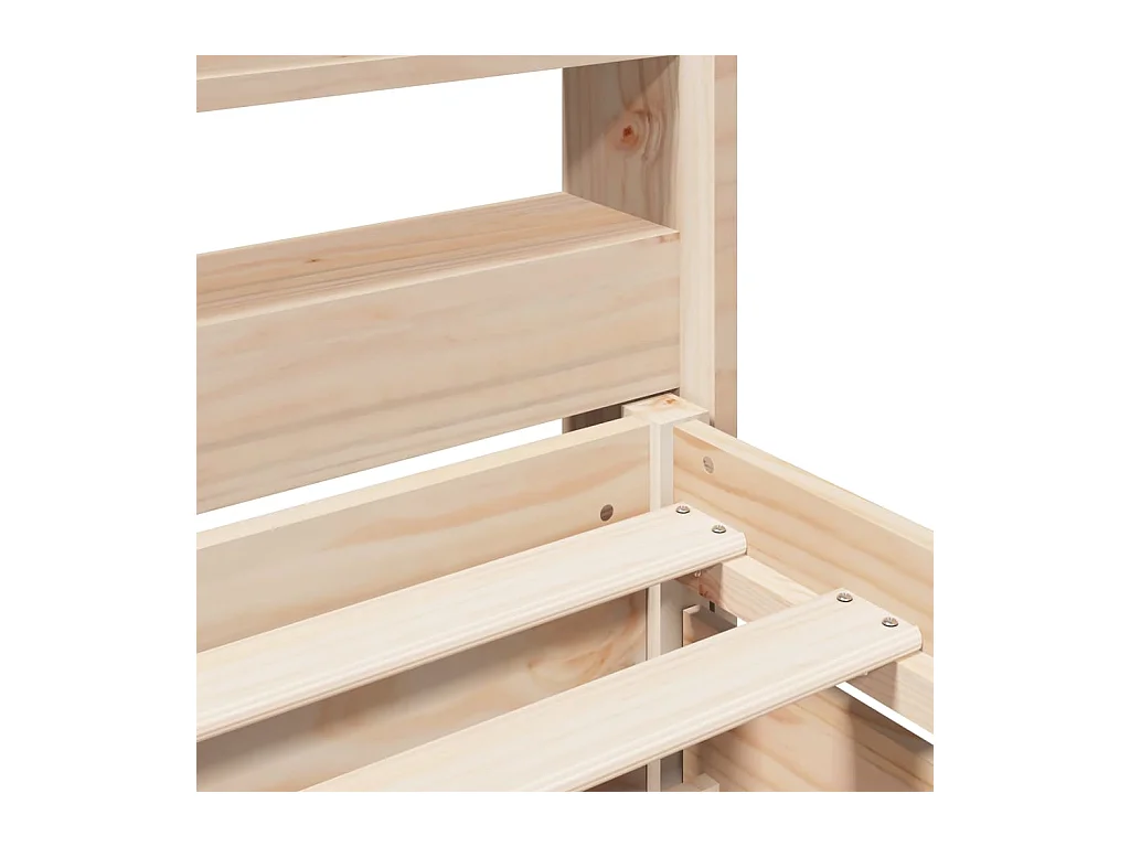 Bedframe zonder matras massief grenenhout 150x200 cm
