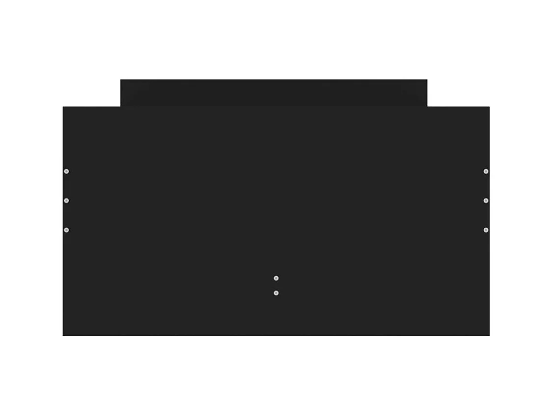 Giroletto con Cassetti Nero 90x200 cm