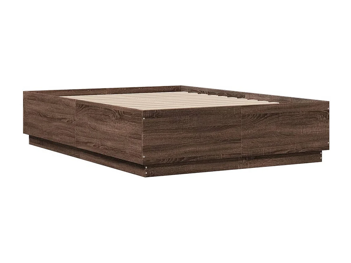 Bedframe bewerkt hout bruin eikenkleur 120x190 cm