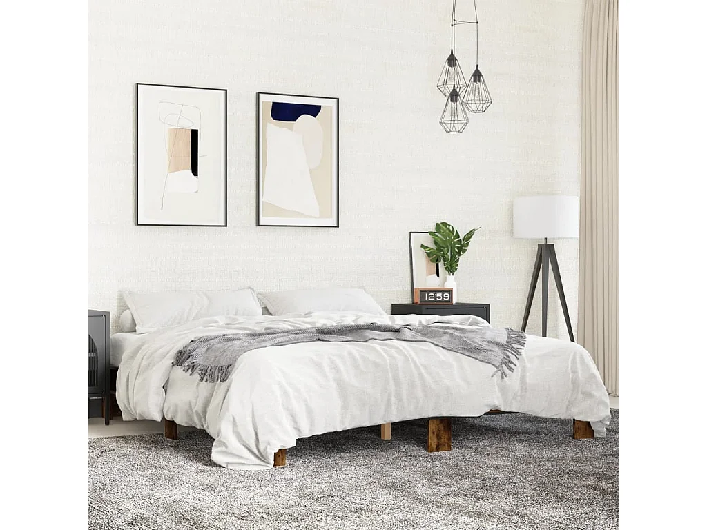 Giroletto Rovere Fumo 200x200 cm in Legno Multistrato e Metallo