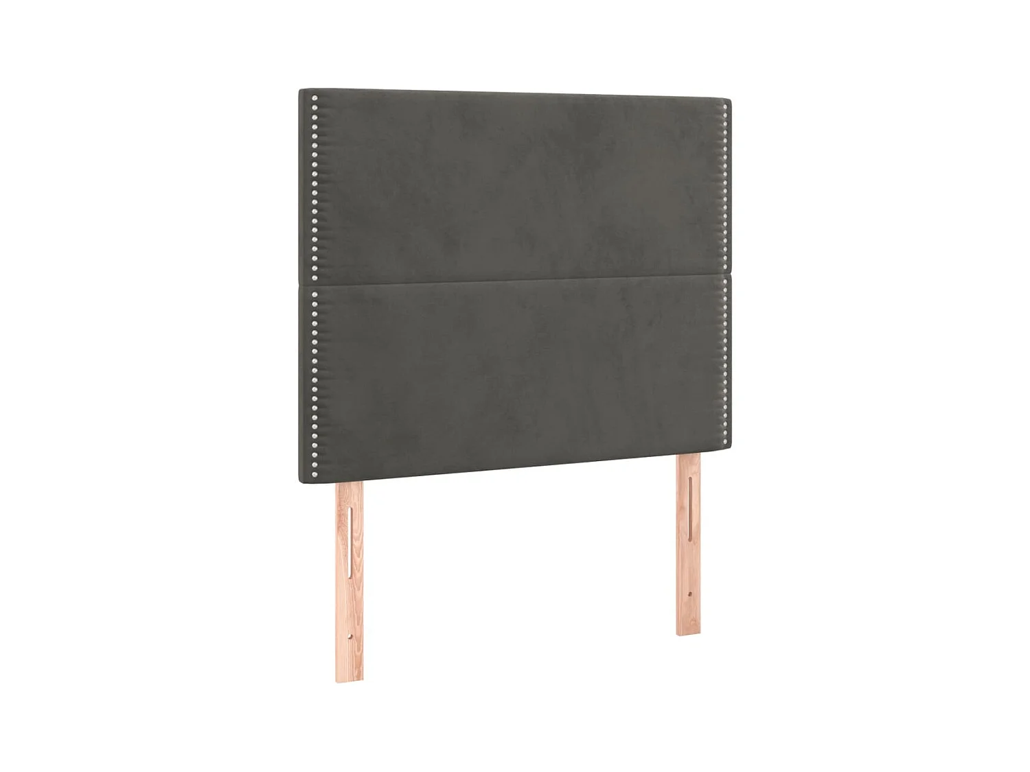 Giroletto senza Materasso Grigio Scuro 80x200 cm Velluto