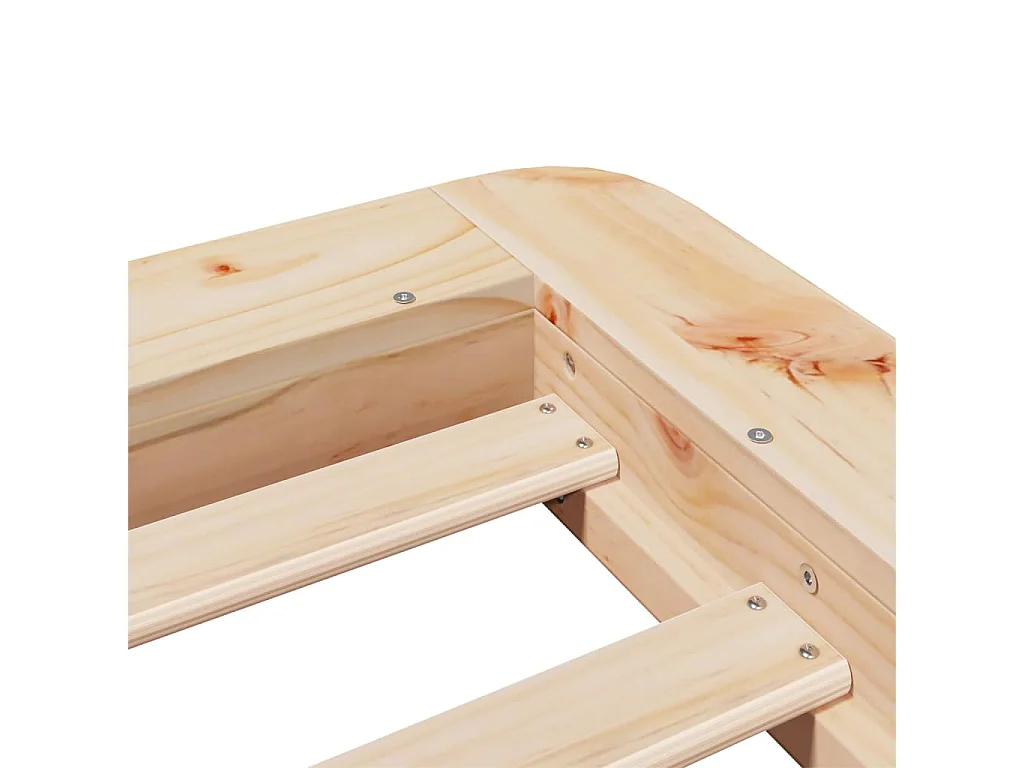 Massivholzbett ohne Matratze 75x190 cm Kiefernholz