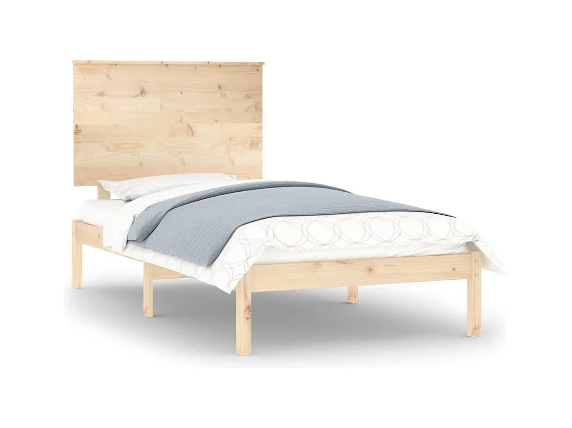 Cadre de lit sans matelas 100x200 cm bois massif de pin