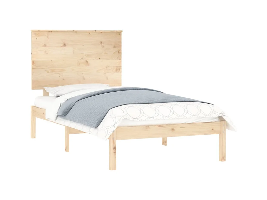 Cadre de lit sans matelas 100x200 cm bois massif de pin