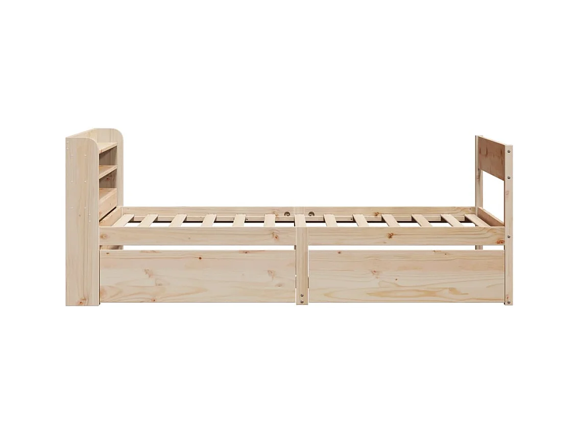 Cadre de lit sans matelas 75x190 cm bois de pin massif