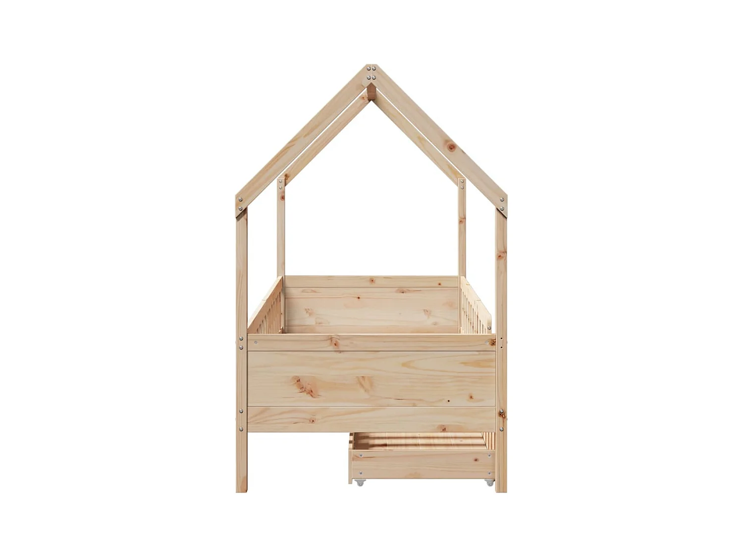 Cadre de lit enfants avec tiroirs sans matelas 80x200 cm bois