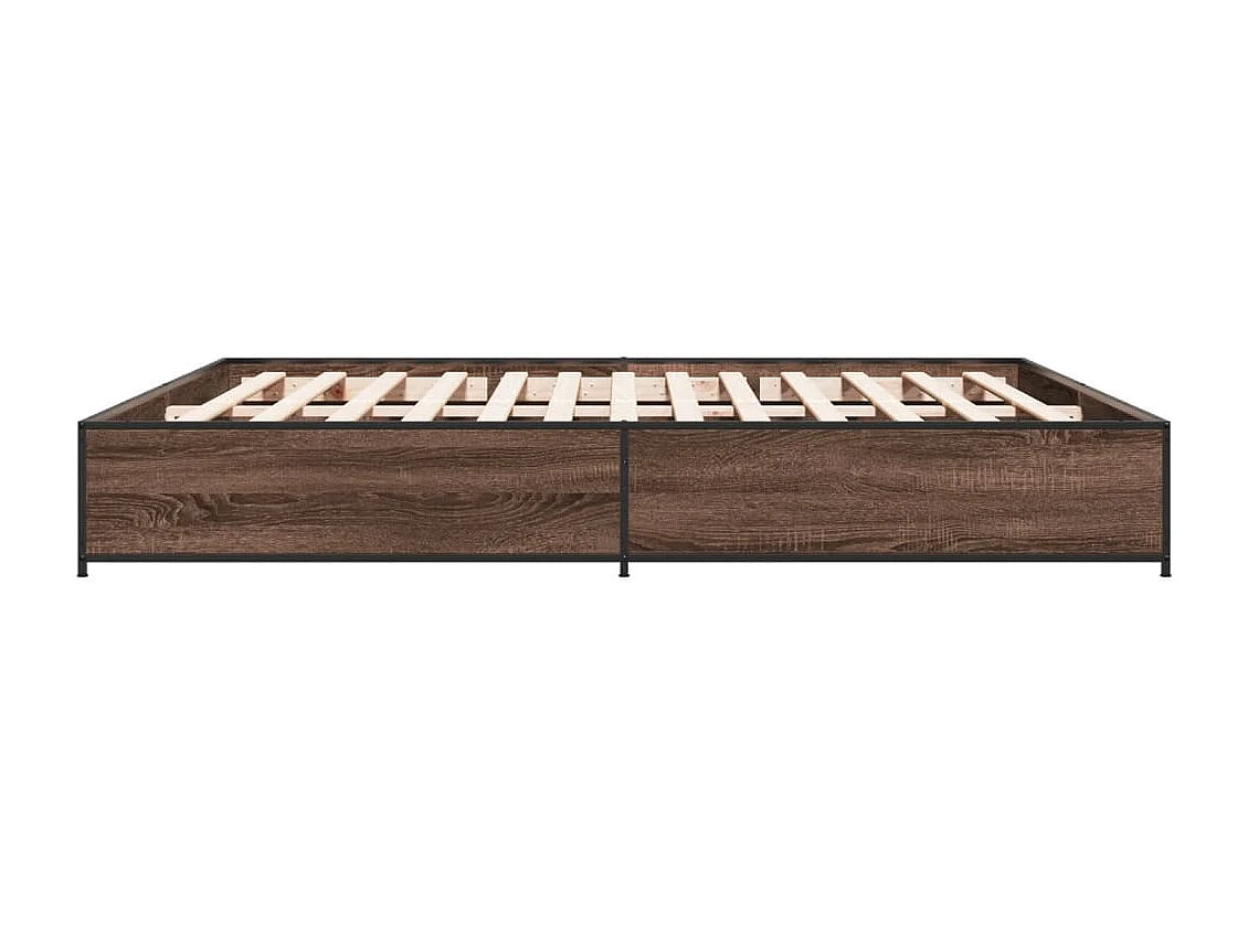 Estrutura de cama 160x200cm derivados madeira/metal