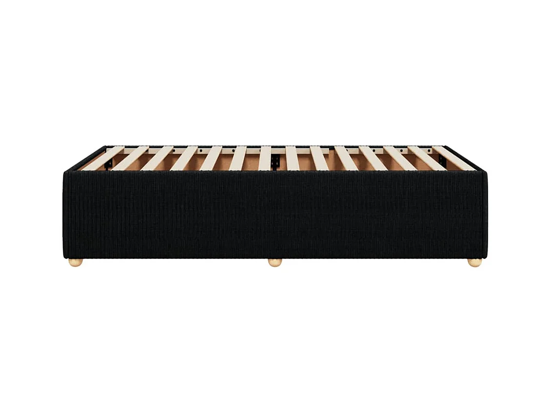 Giroletto senza Materasso Nero 100x200 cm in Tessuto