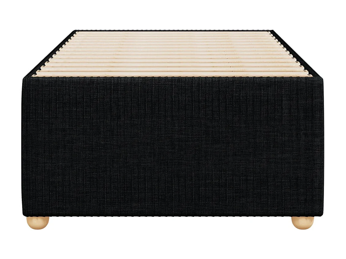 Giroletto senza Materasso Nero 100x200 cm in Tessuto