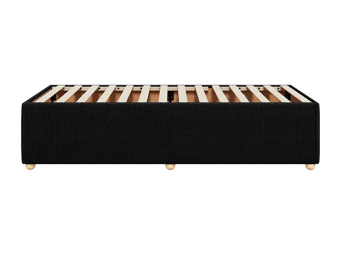 Giroletto senza Materasso Nero 100x200 cm in Tessuto