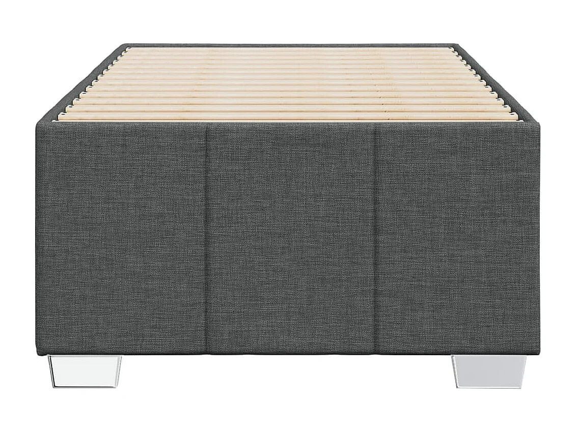 Cadre de lit sans matelas gris foncé 80x200 cm tissu