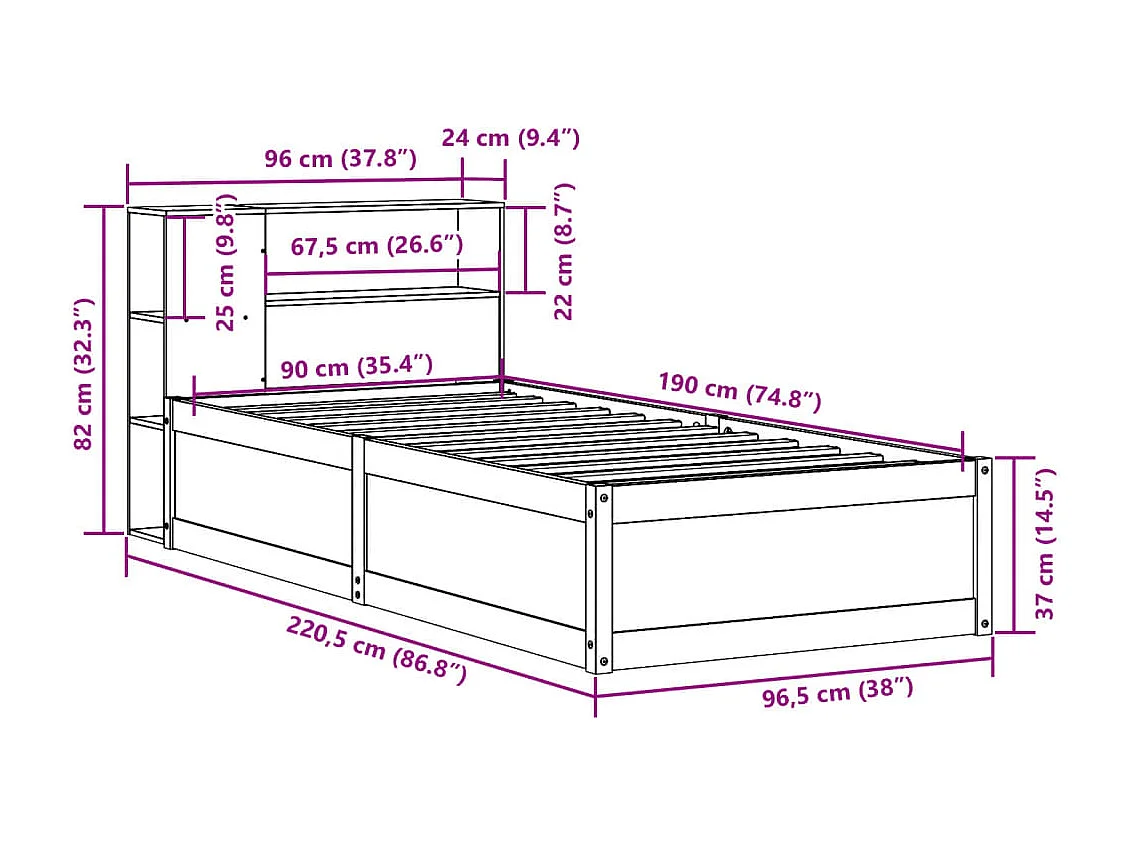 Giroletto Grigio Scuro 80x200 cm in Tessuto