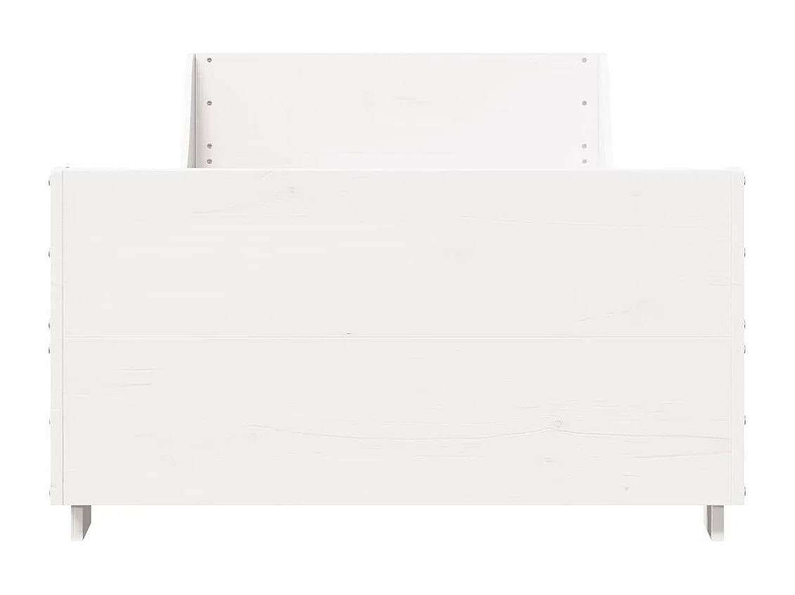 Cadre de lit sans matelas blanc 90x200 cm bois de pin massif