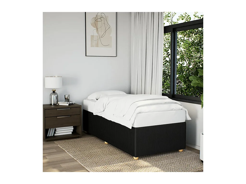 Bettgestell Schwarz Stoff