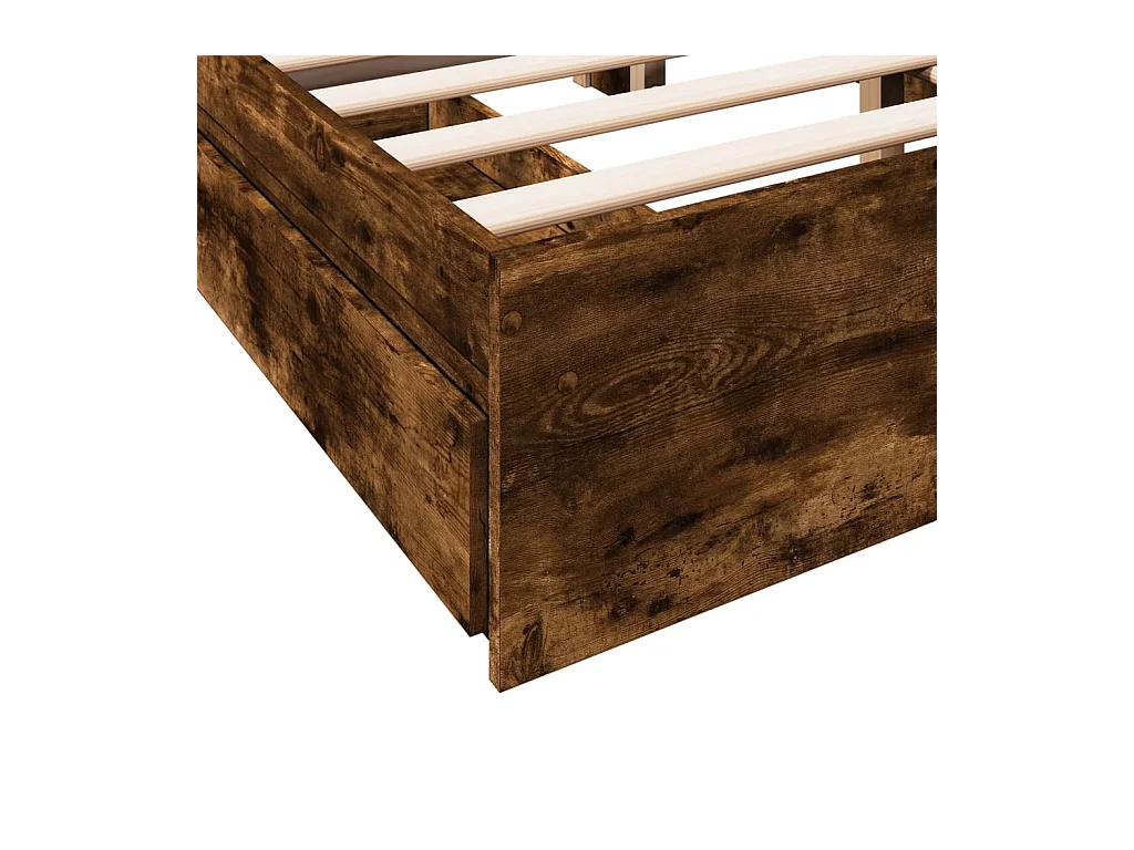 Giroletto con Cassetti Rovere Fumo 120x190 cm Legno Multistrato