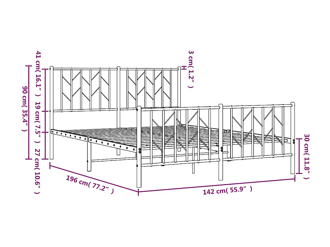 Cadre de lit sans matelas cire marron 90x200 cm bois pin massif